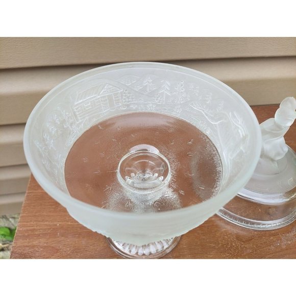 L G Wright Westward Ho! Pioneer Tippecanoe 11" Covered Compote - Picture 8 of 10